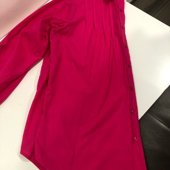 Women’s pink Collection ETC pleated button down long sleeve shirt size XL - Picture 5 of 5